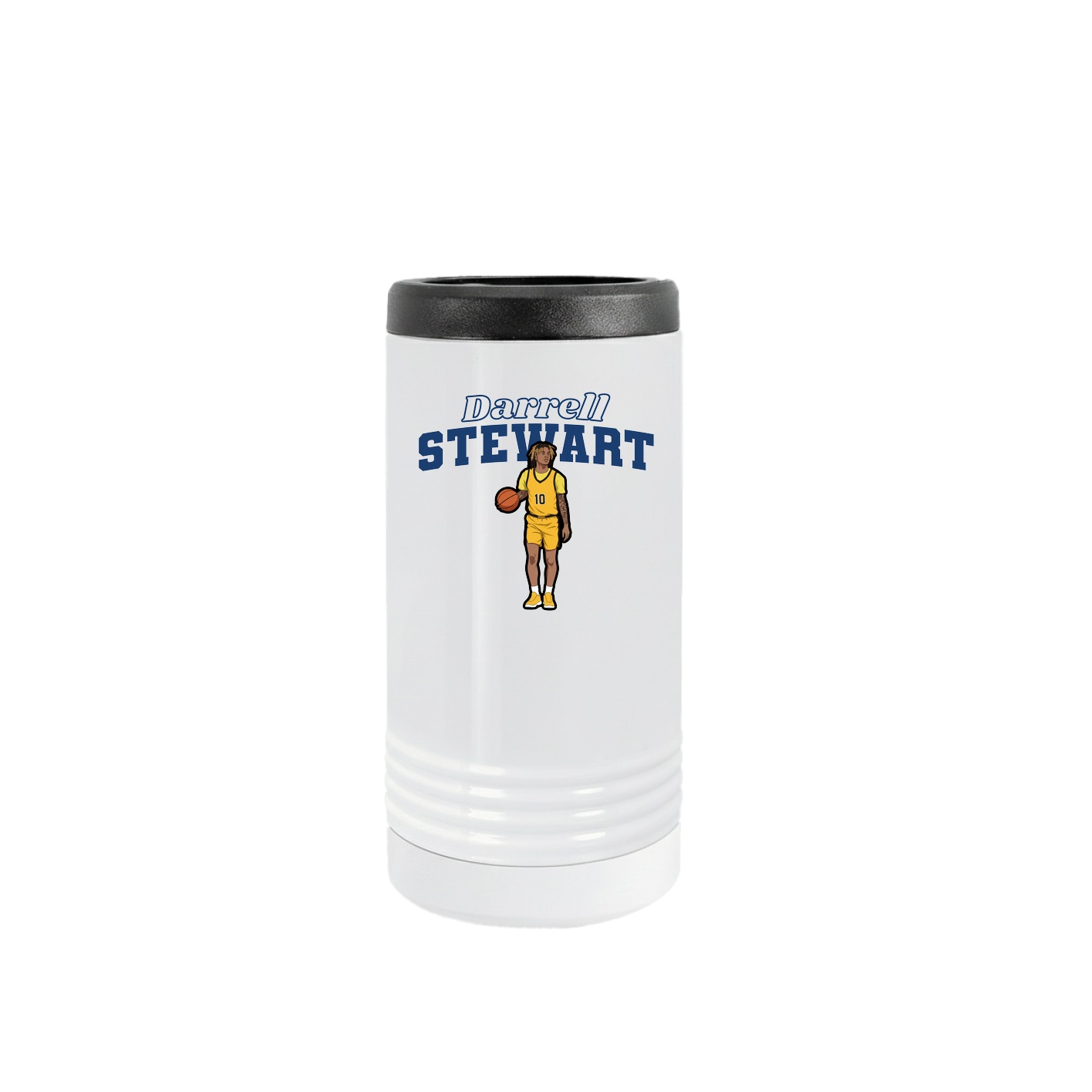 Slim Beverage Holder — Name Arch in White