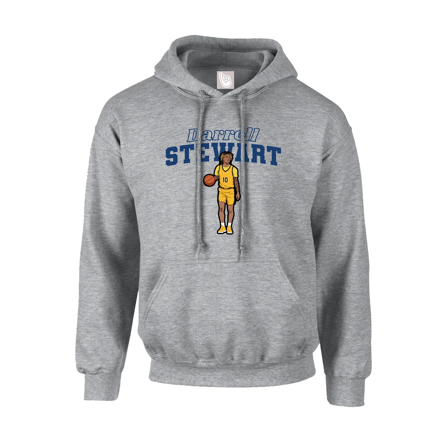 Youth Hoodie — Name Arch in Grey