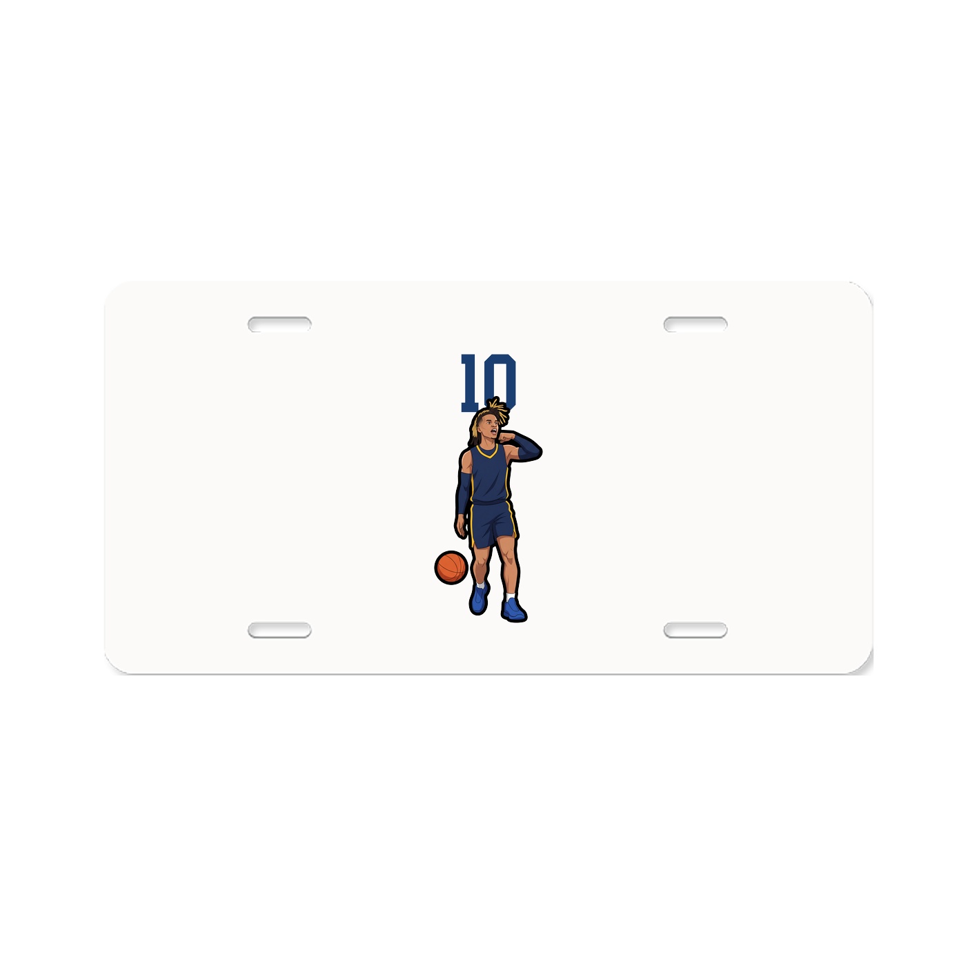 License Plate — Number Top in Classic