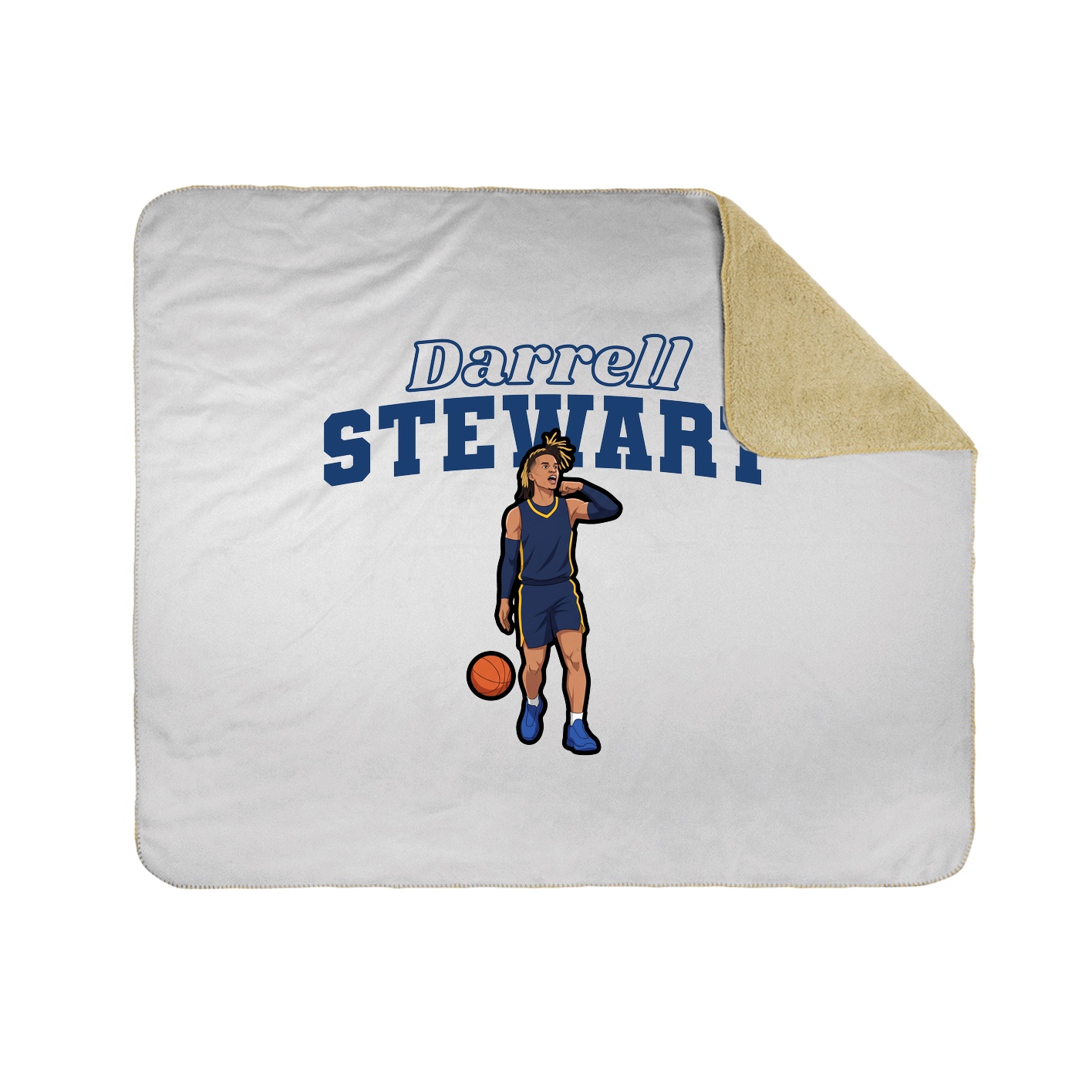 Throw Blanket — Name Arch in White