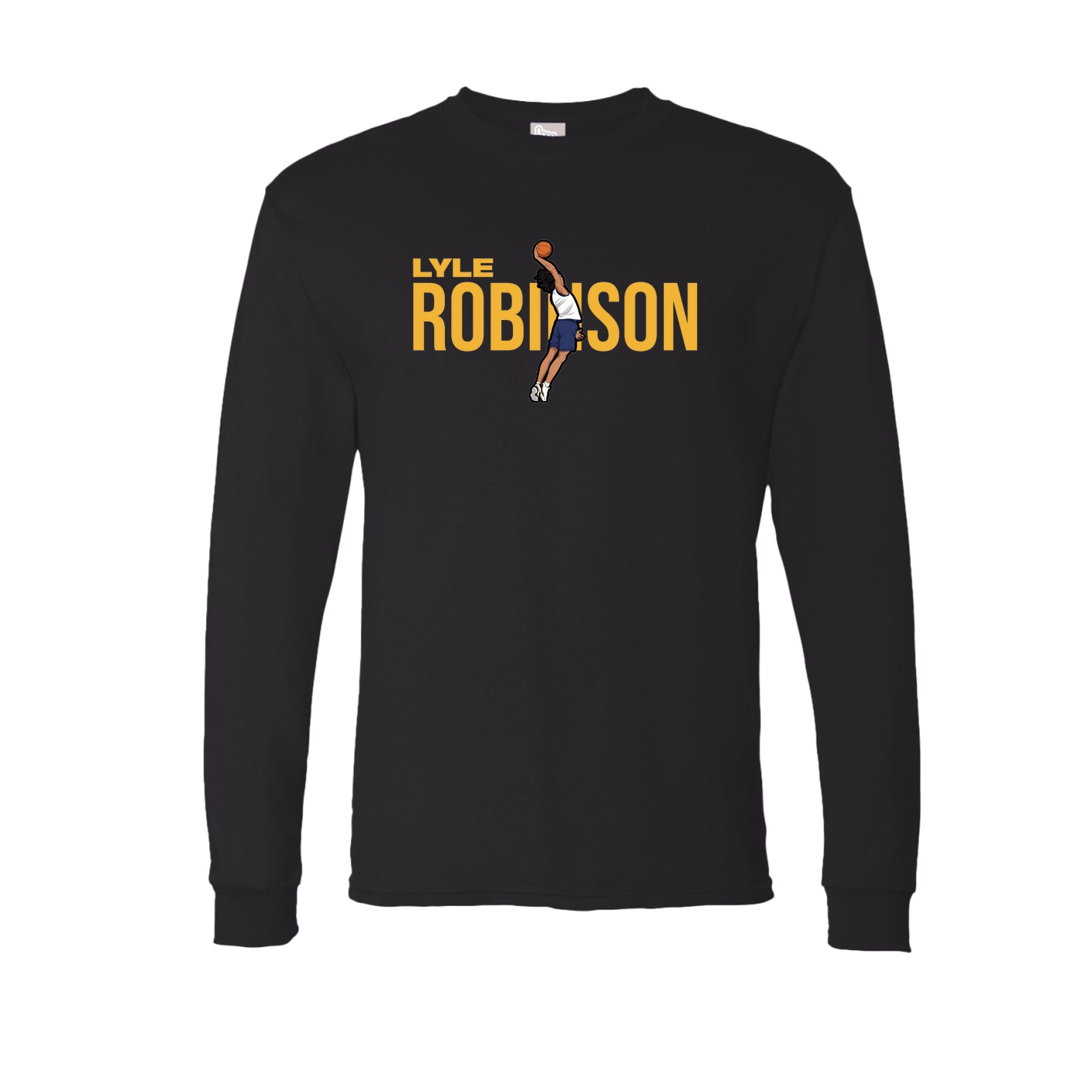 Long Sleeve Tee — Player Name in Black