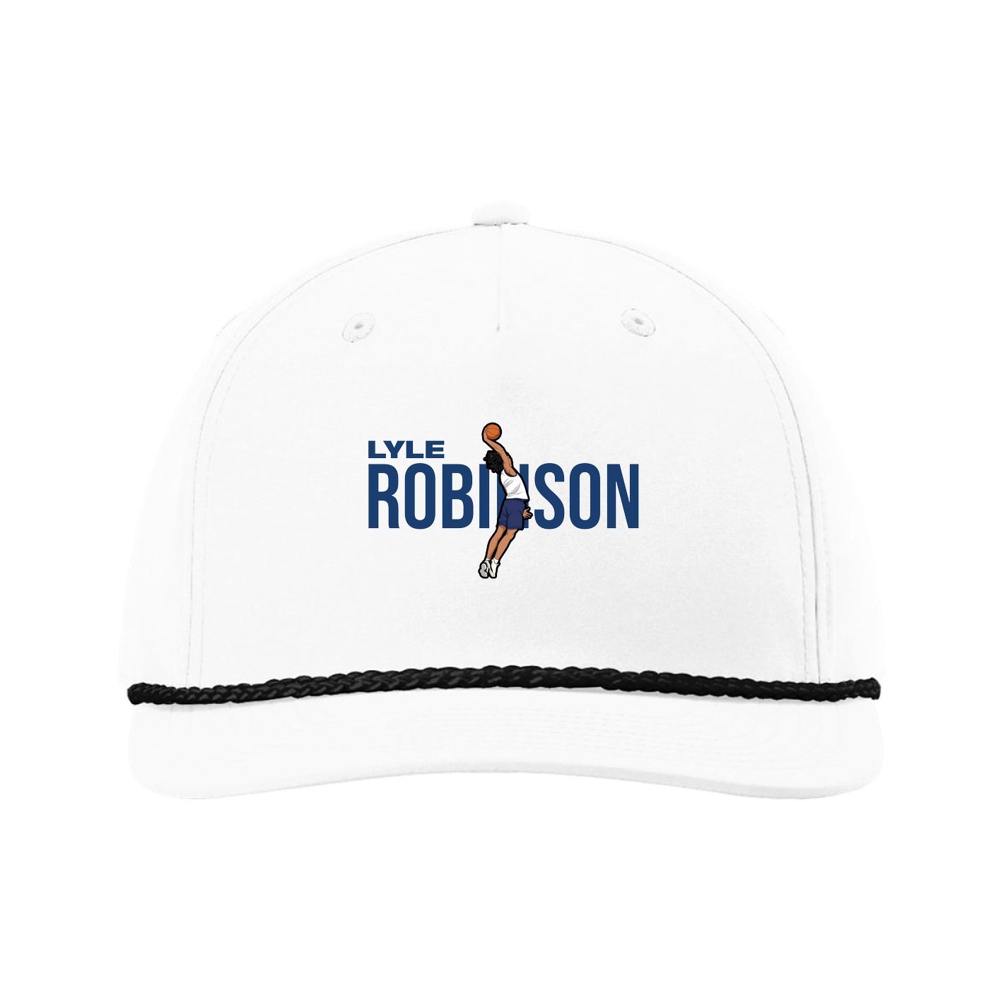 Five-Panel Classic Rope Cap — Player Name in White