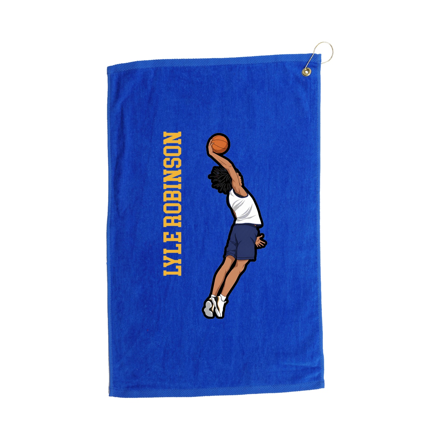 Golf Towel — Name Vertical in Royal