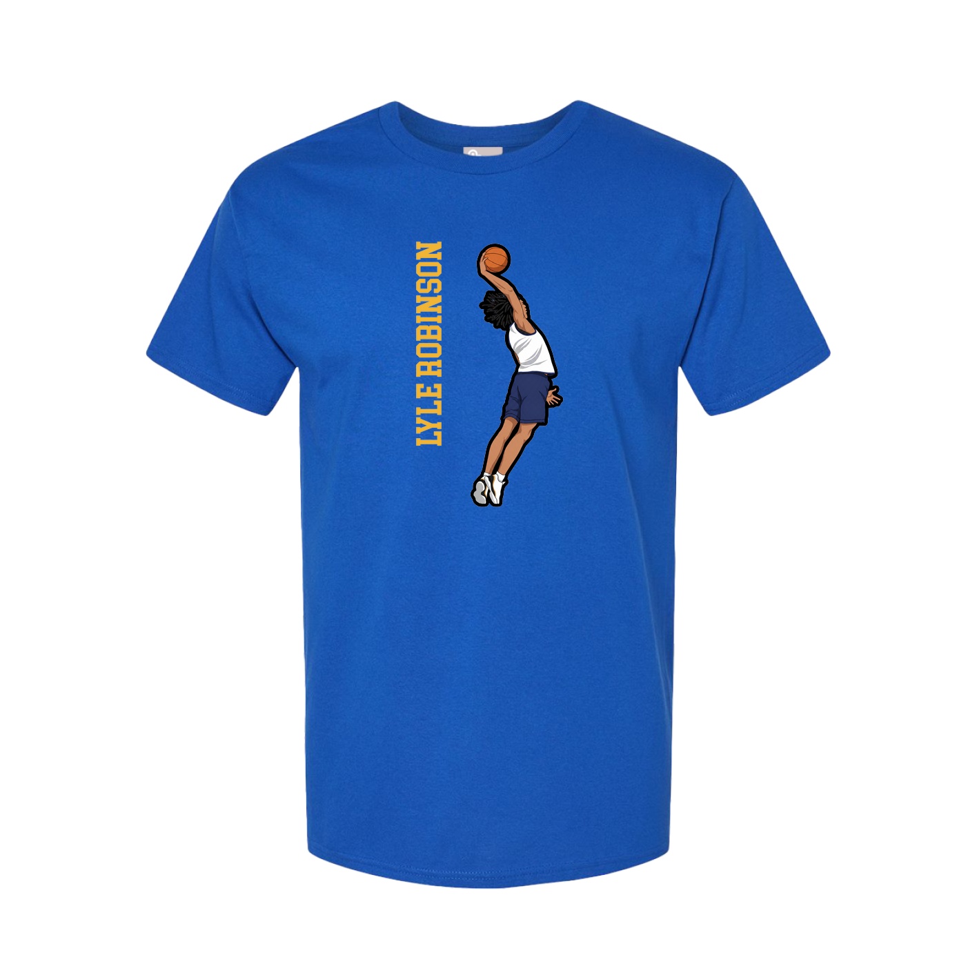 Youth Tee — Name Vertical in Royal
