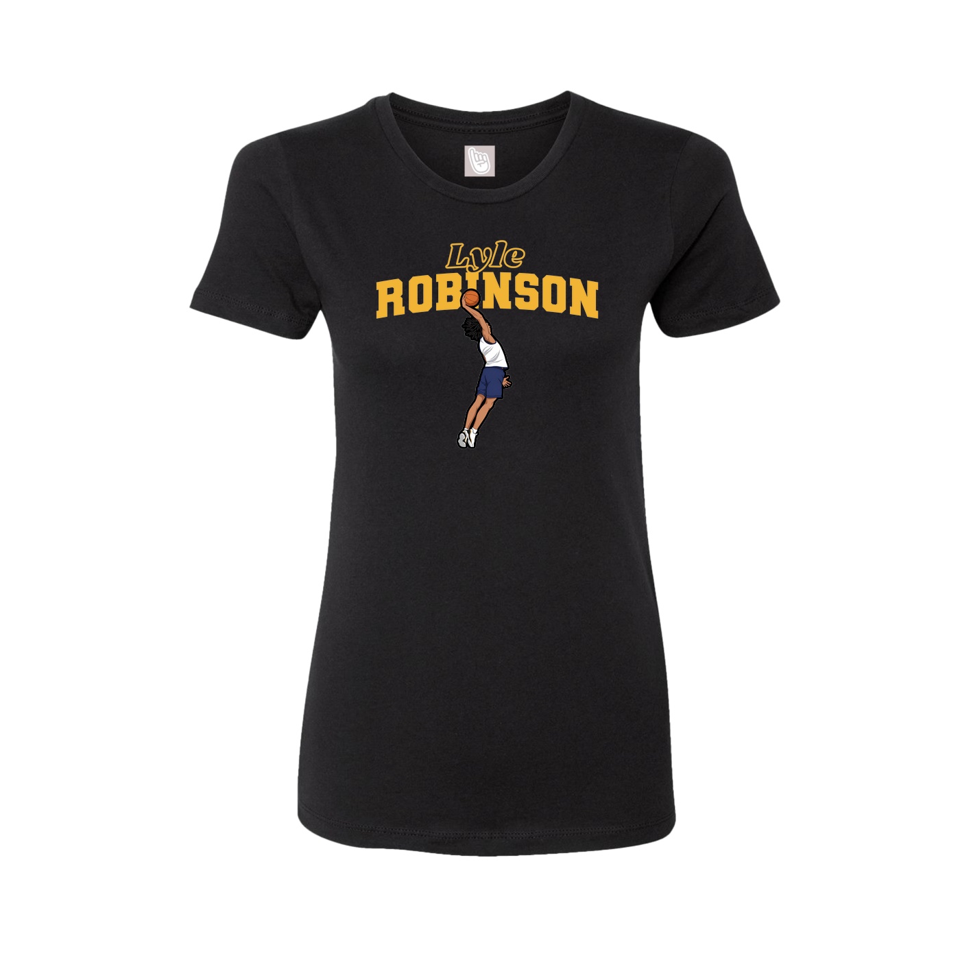 Fitted Women's Tee — Name Arch in Black