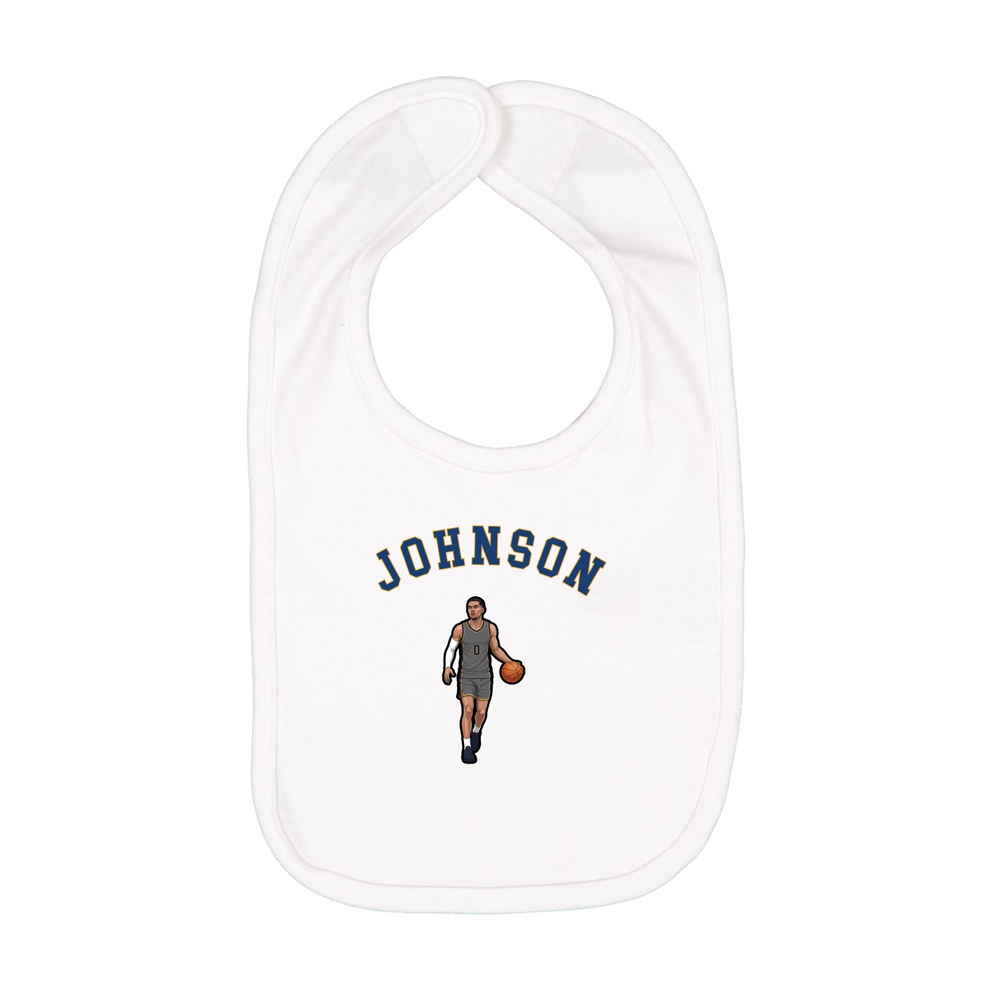 Infant Bib — Shirsey Arch in White
