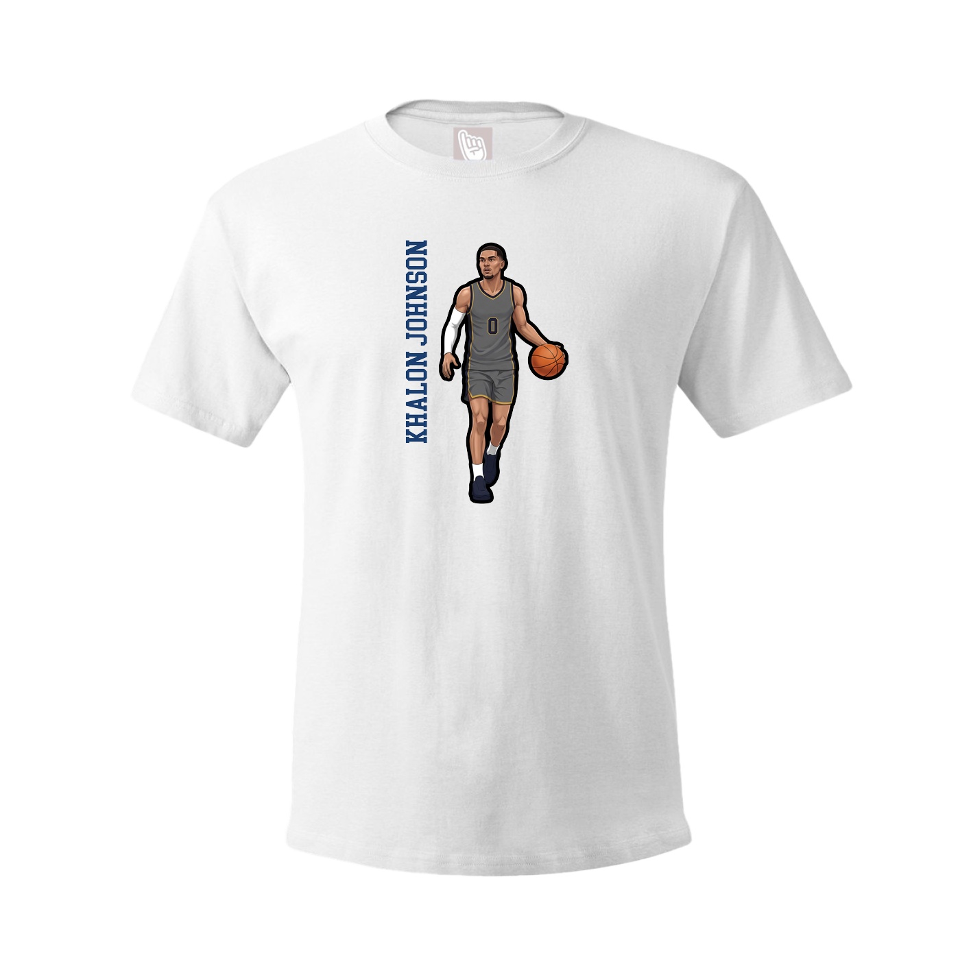 Tee — Name Vertical in White