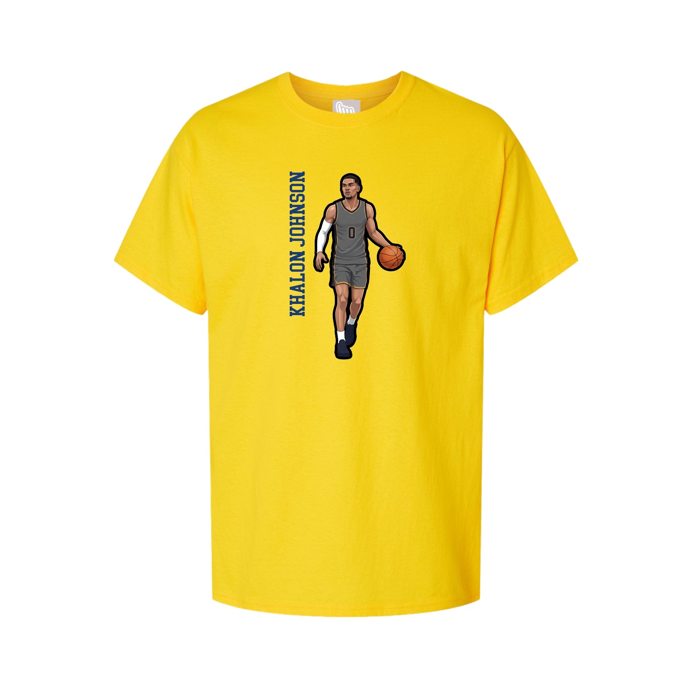 Youth Tee — Name Vertical in Gold