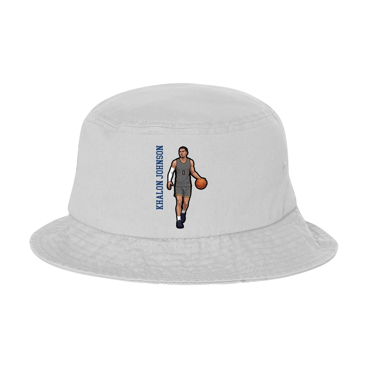 Bucket Cap — Name Vertical in White