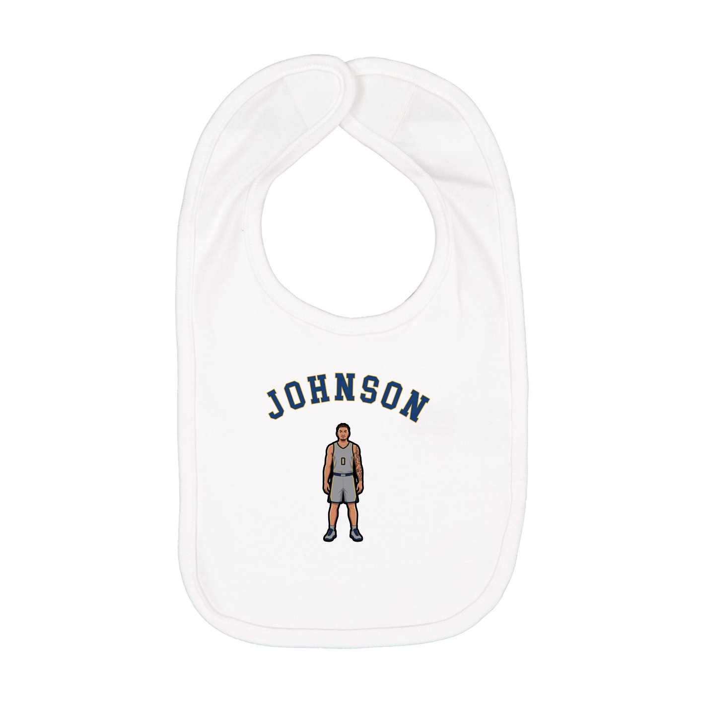 Infant Bib — Shirsey Arch in White