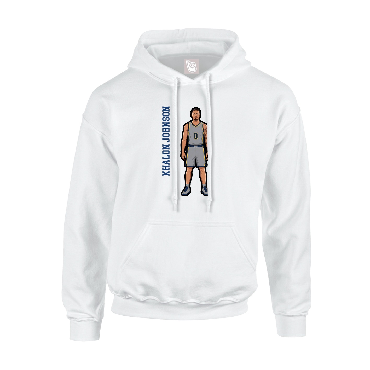 Youth Hoodie — Name Vertical in White
