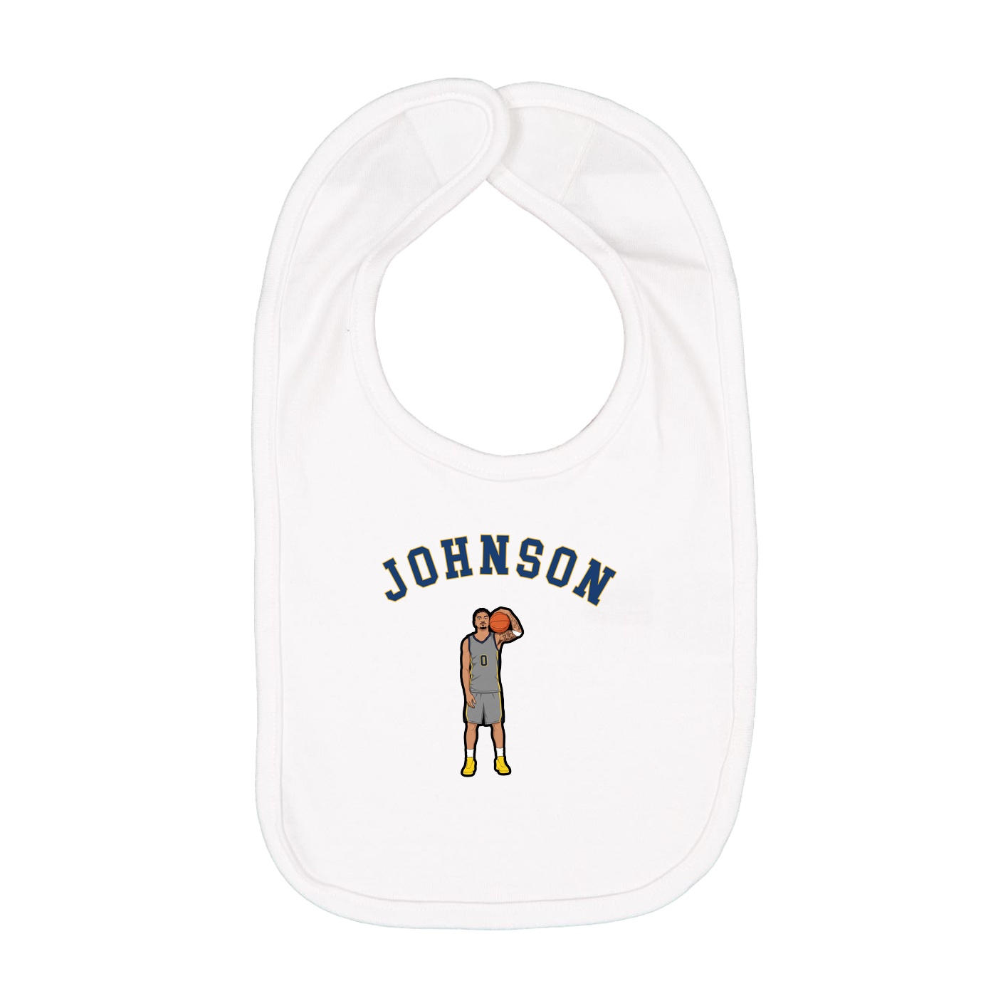 Infant Bib — Shirsey Arch in White
