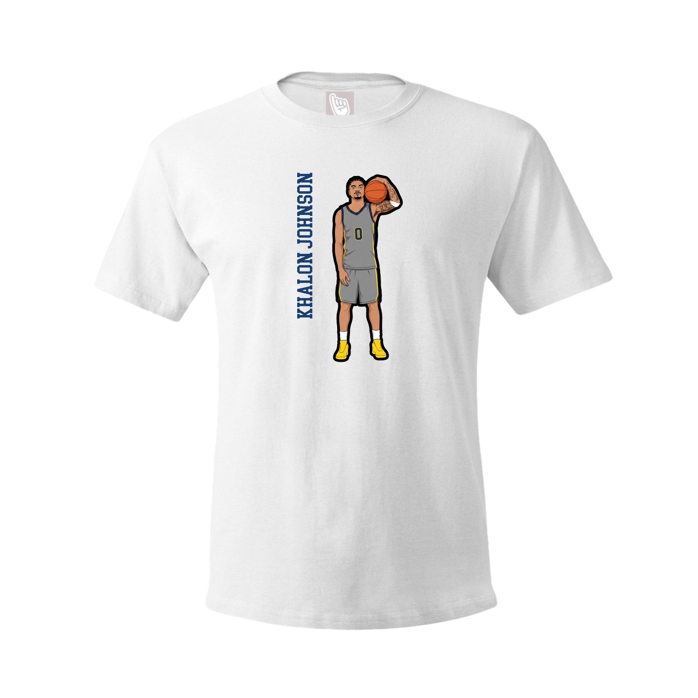 Tee — Name Vertical in White