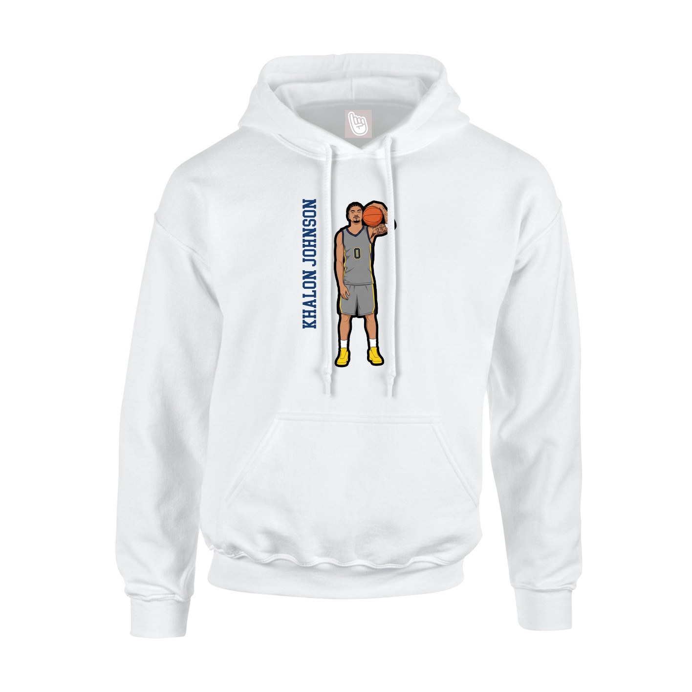 Hoodie — Name Vertical in White