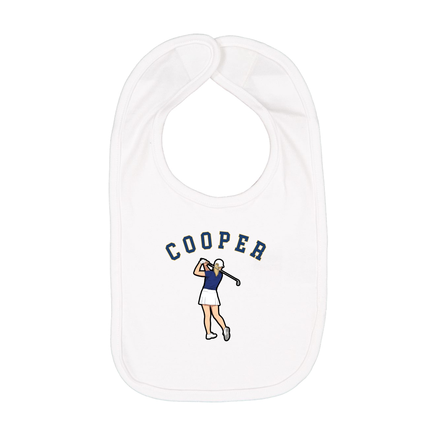 Infant Bib — Shirsey Arch in White