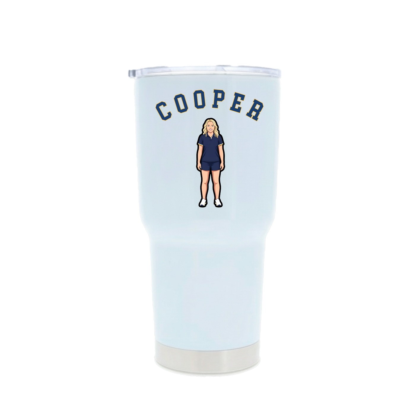30oz Stainless Steel Tumbler — Shirsey Arch in White