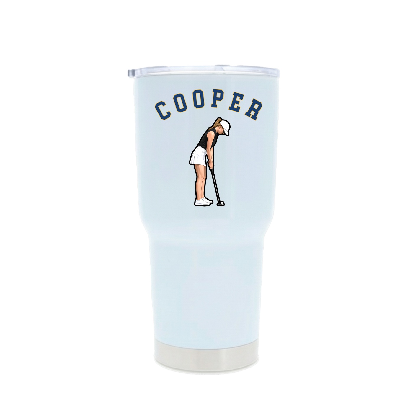 30oz Stainless Steel Tumbler — Shirsey Arch in White