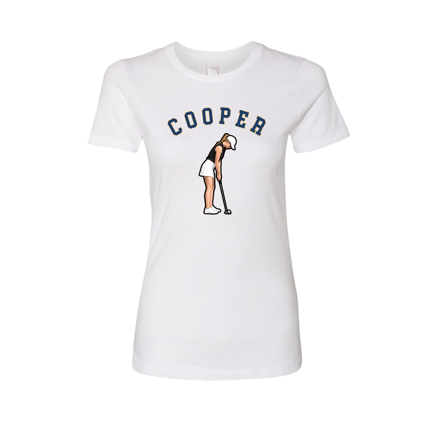 Fitted Women's Tee — Shirsey Arch in White