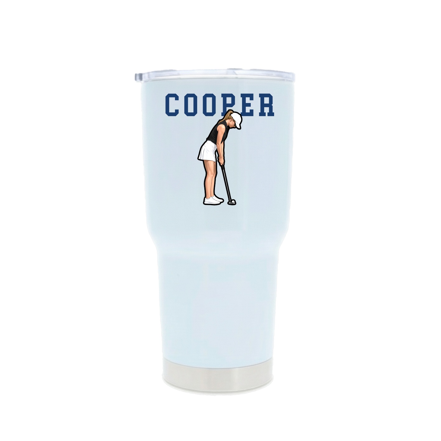 30oz Stainless Steel Tumbler — Shirsey in White