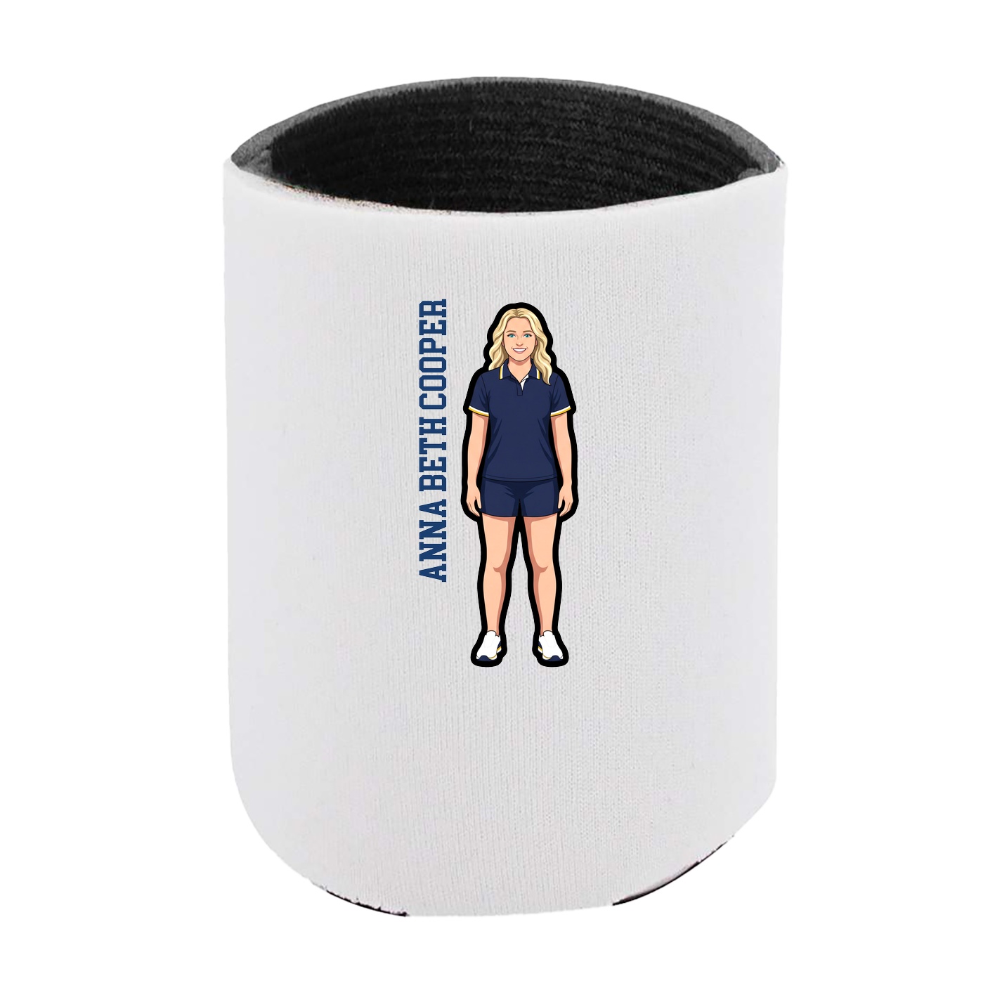 Can Holder — Name Vertical in White