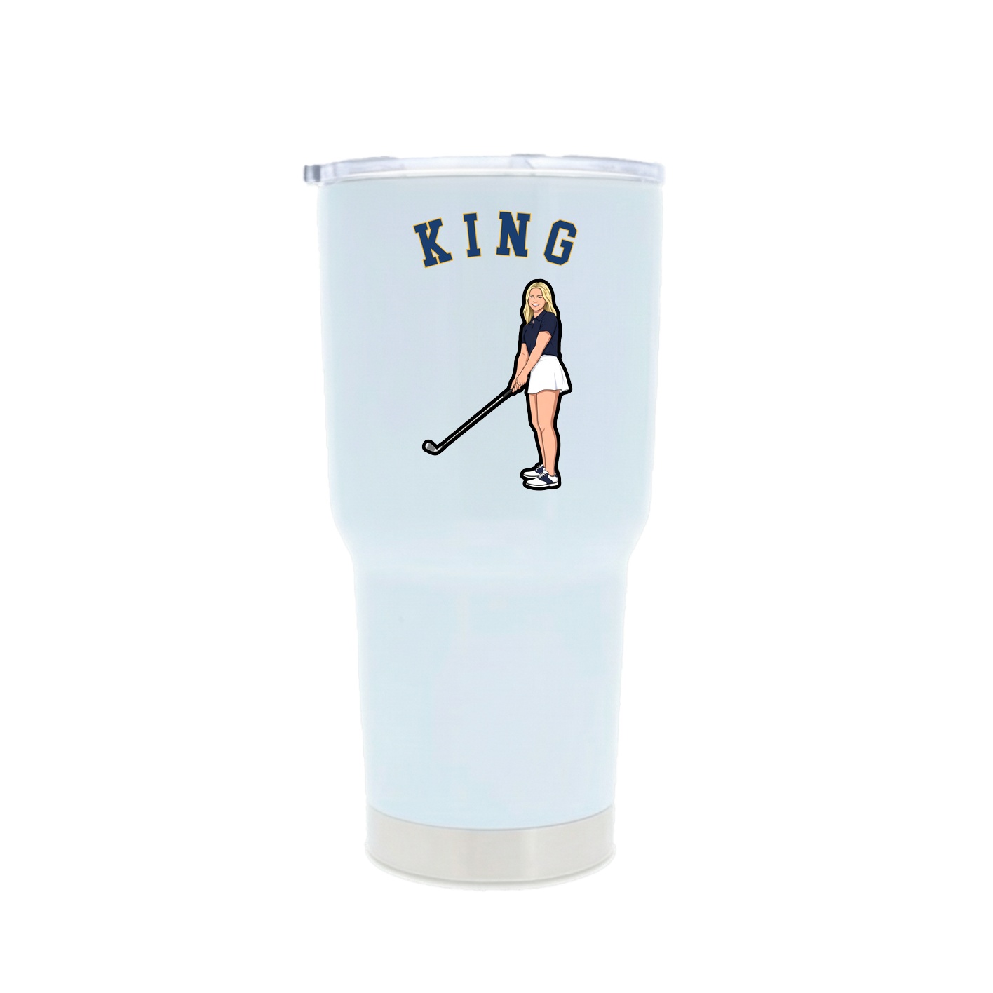 30oz Stainless Steel Tumbler — Shirsey Arch in White