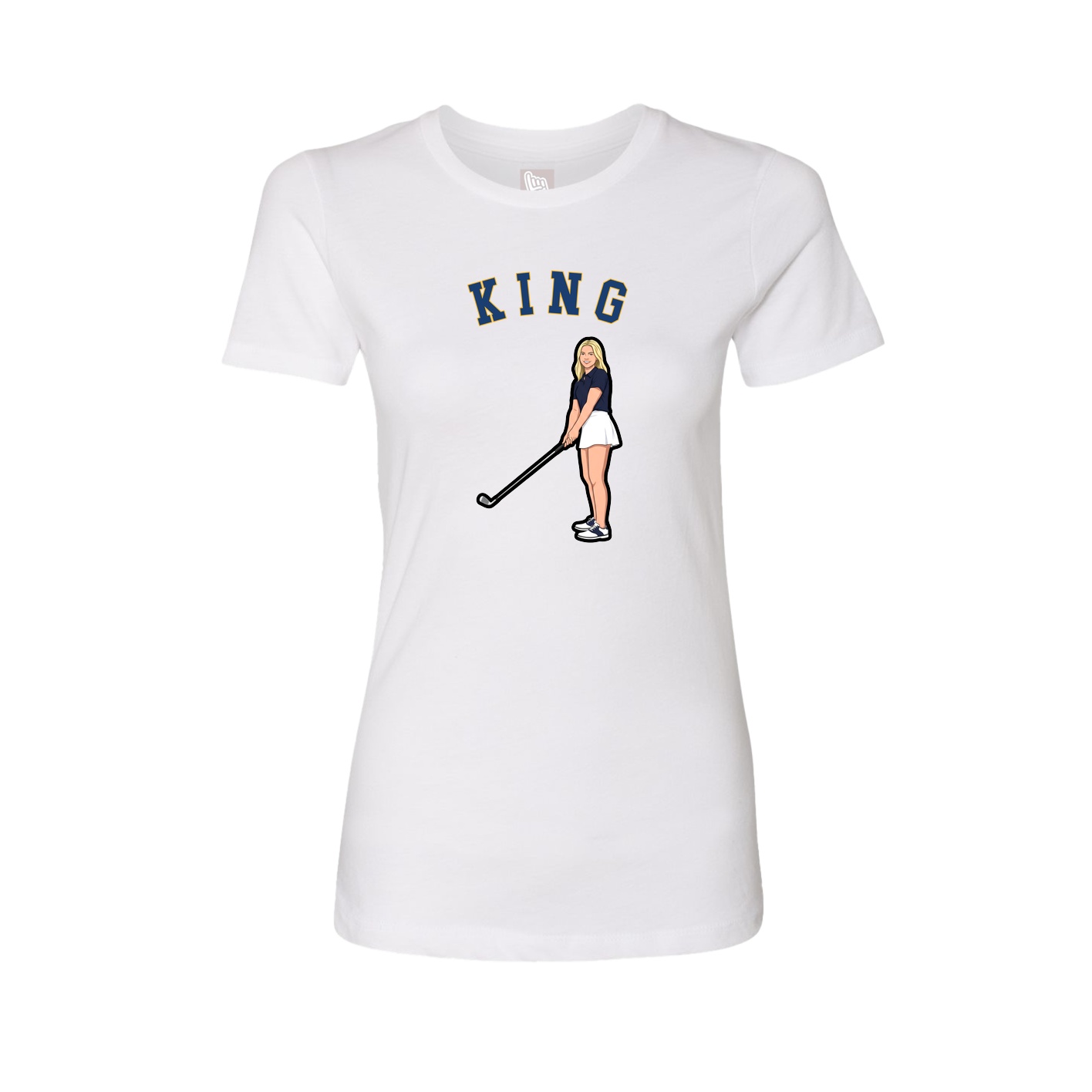 Fitted Women's Tee — Shirsey Arch in White
