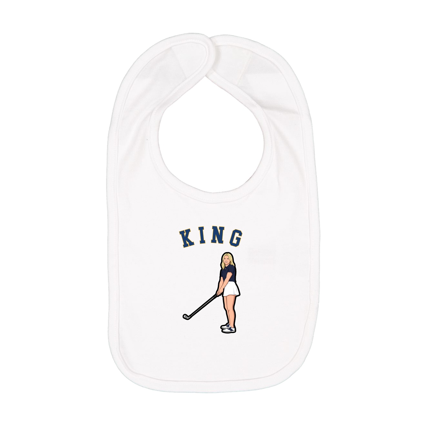 Infant Bib — Shirsey Arch in White