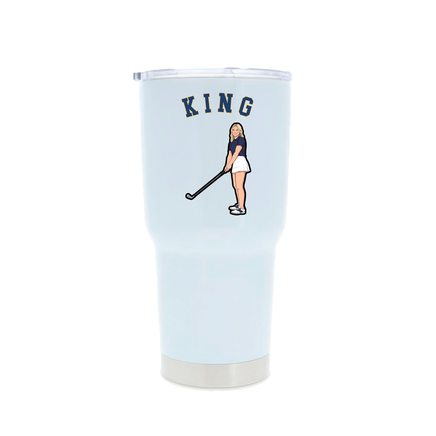 30oz Stainless Steel Tumbler — Shirsey Arch in White