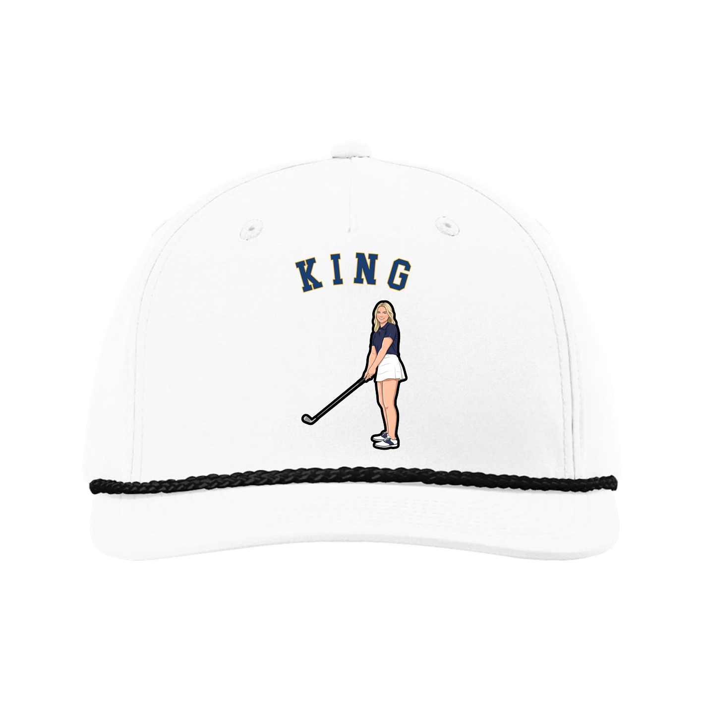 Five-Panel Classic Rope Cap — Shirsey Arch in White