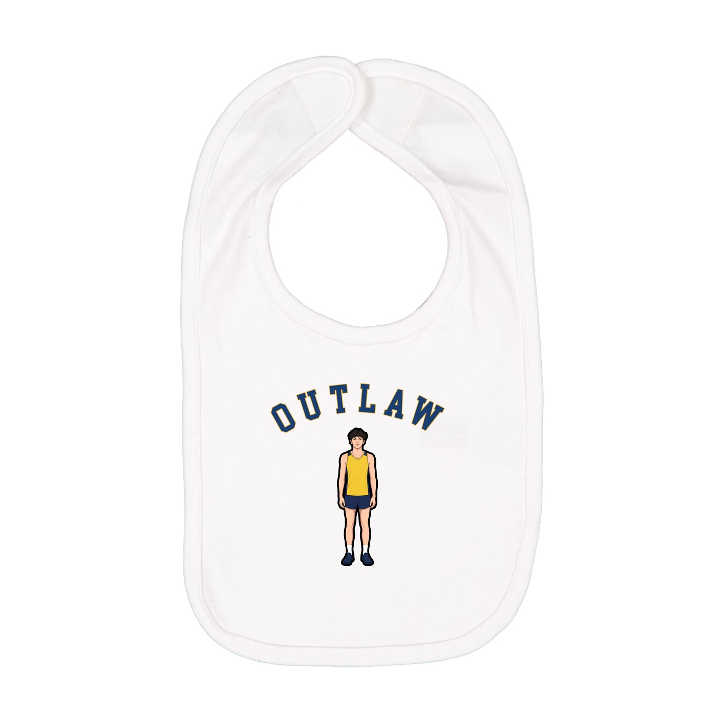 Infant Bib — Shirsey Arch in White