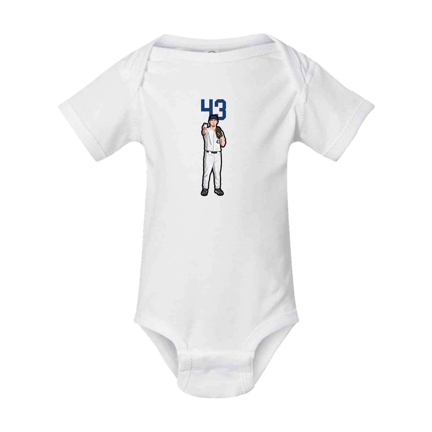 Baby Onesie — Number Top in White