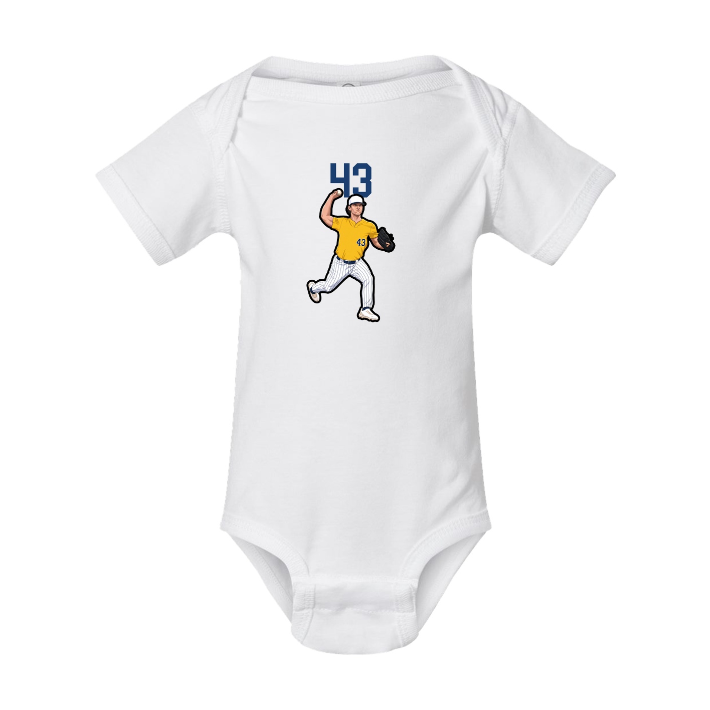 Baby Onesie — Number Top in White
