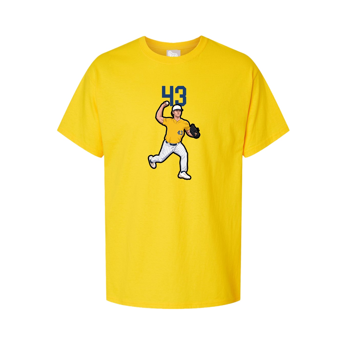 Youth Tee — Number Top in Gold