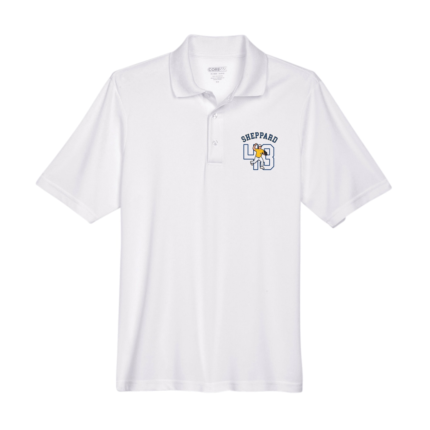 Performance Polo — Shirsey Arch in White
