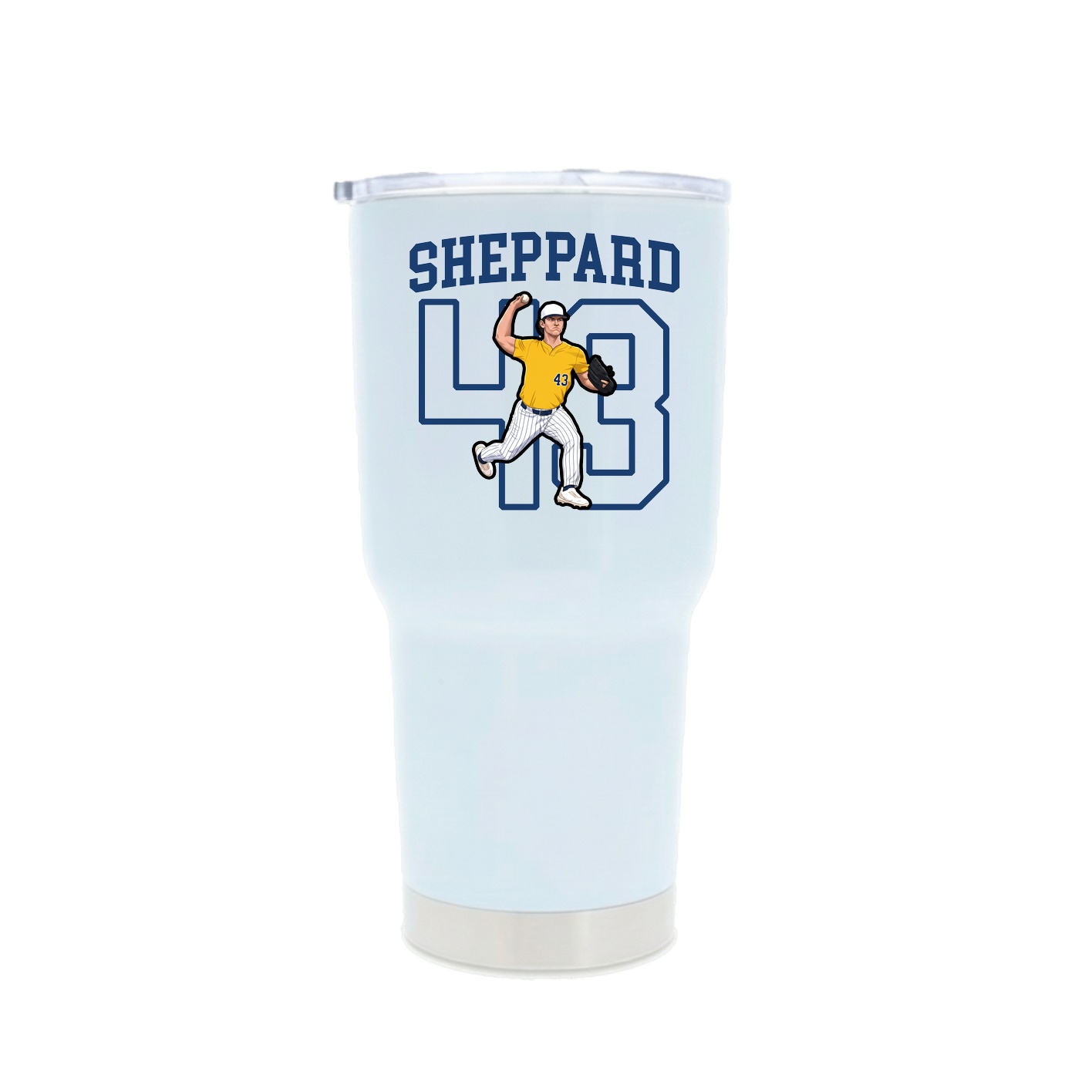 30oz Stainless Steel Tumbler — Shirsey in White