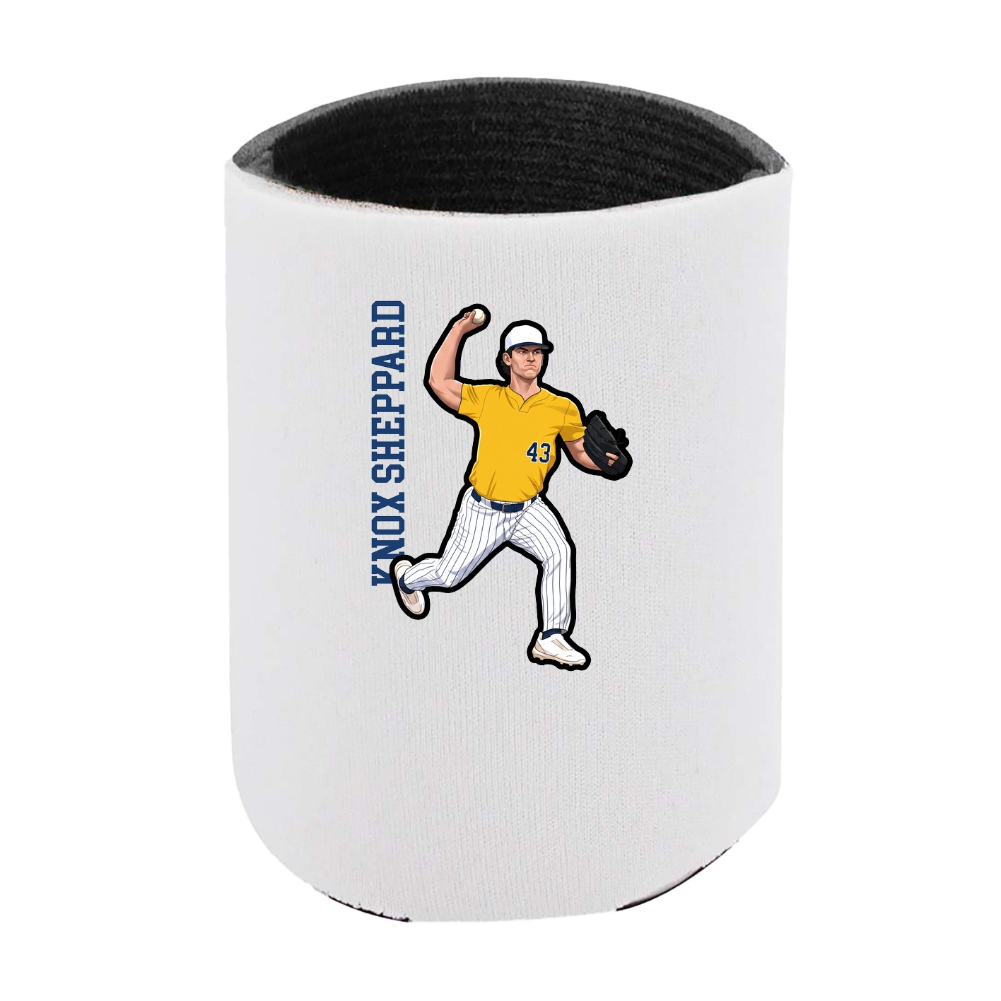 Can Holder — Name Vertical in White