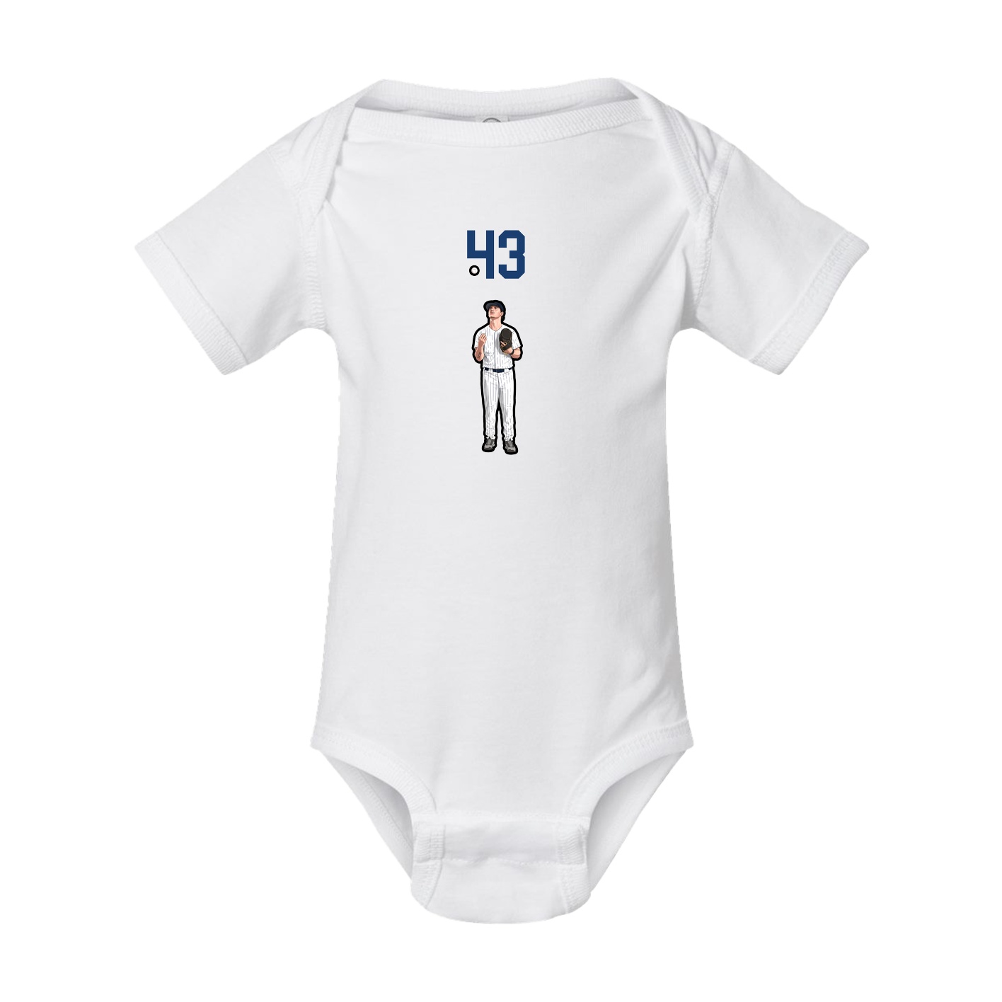 Baby Onesie — Number Top in White