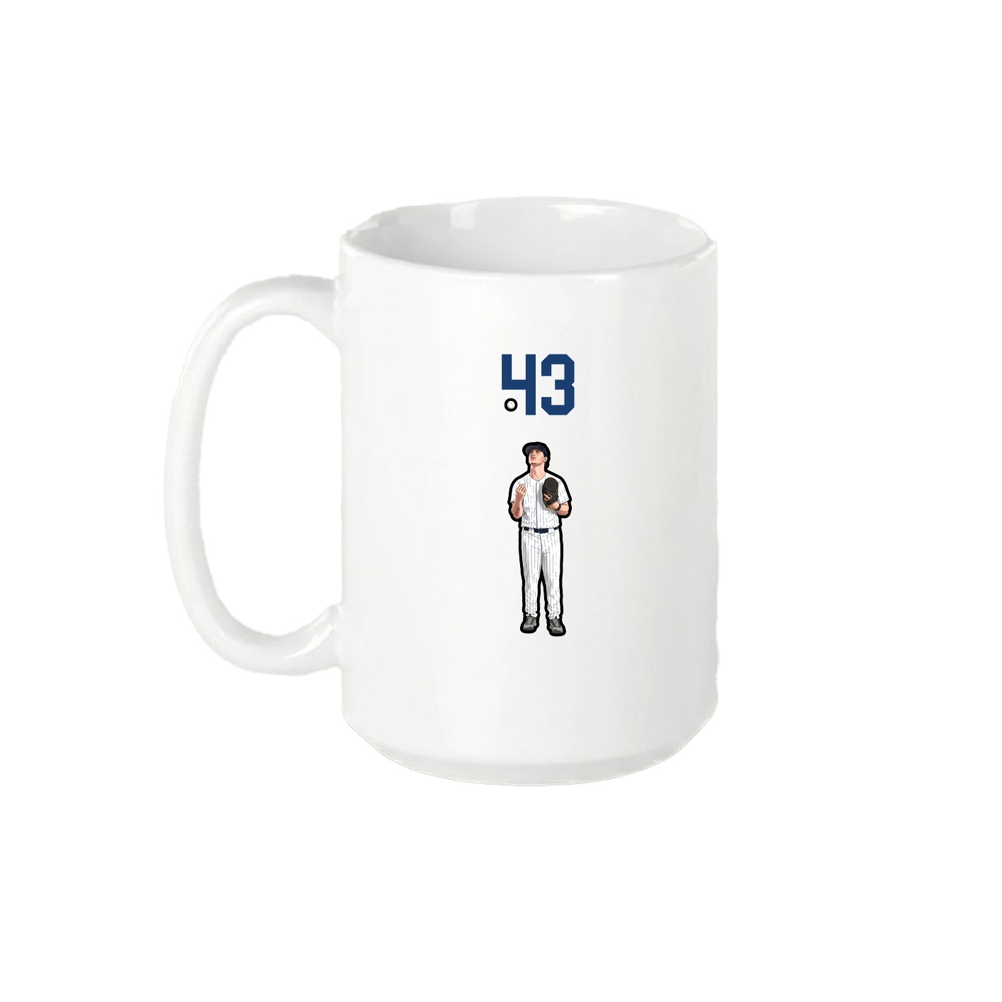 15oz Coffee Mug — Number Top in White