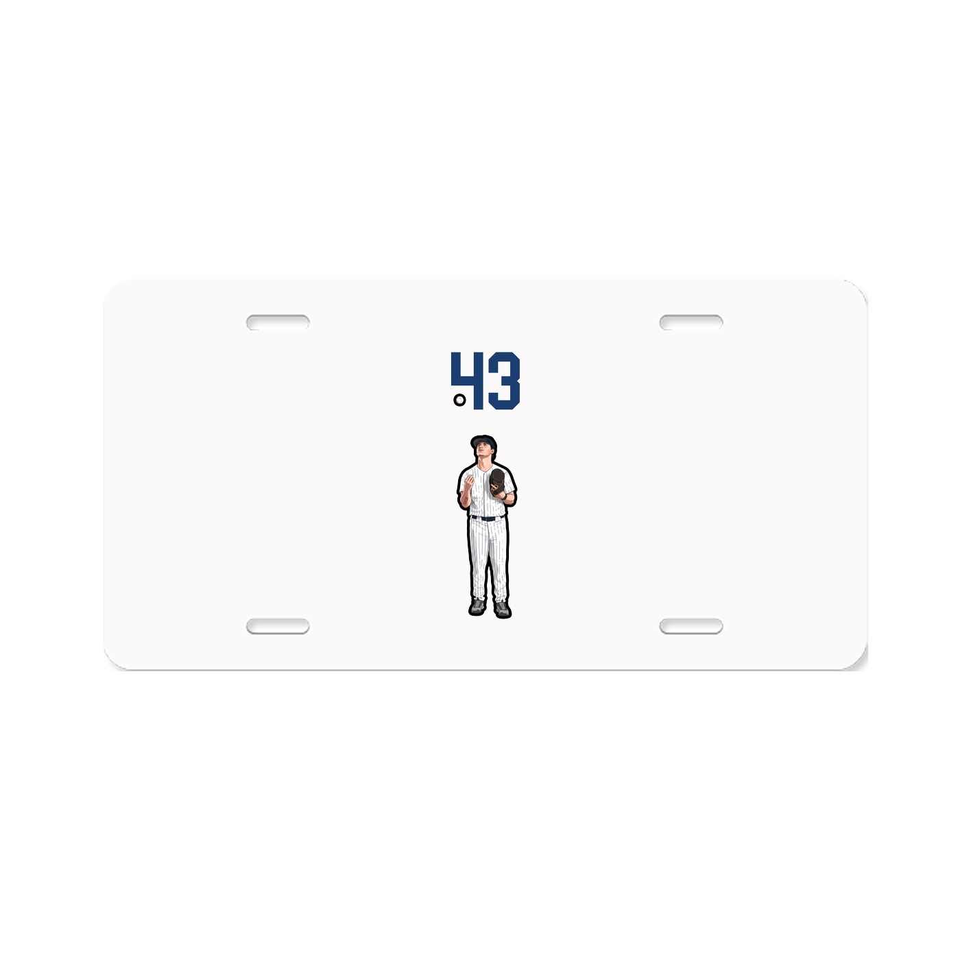 License Plate — Number Top in Classic