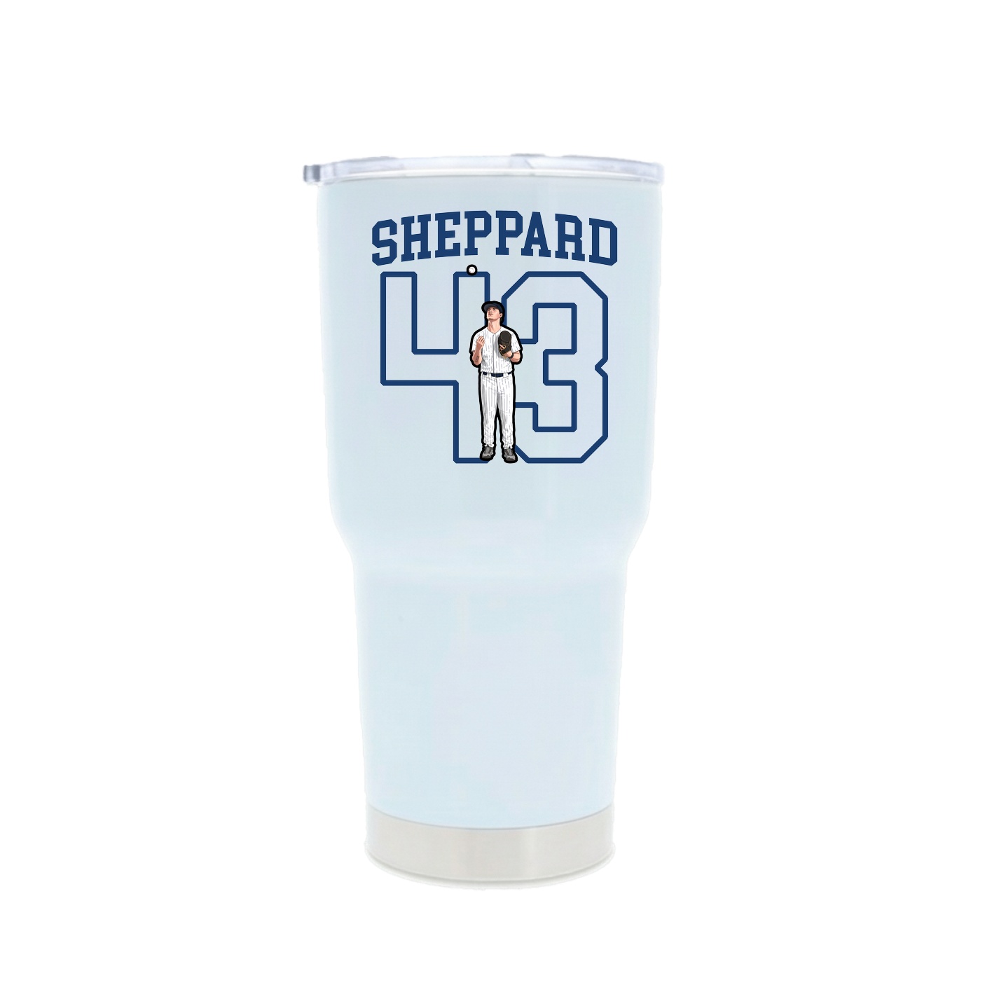 30oz Stainless Steel Tumbler — Shirsey in White