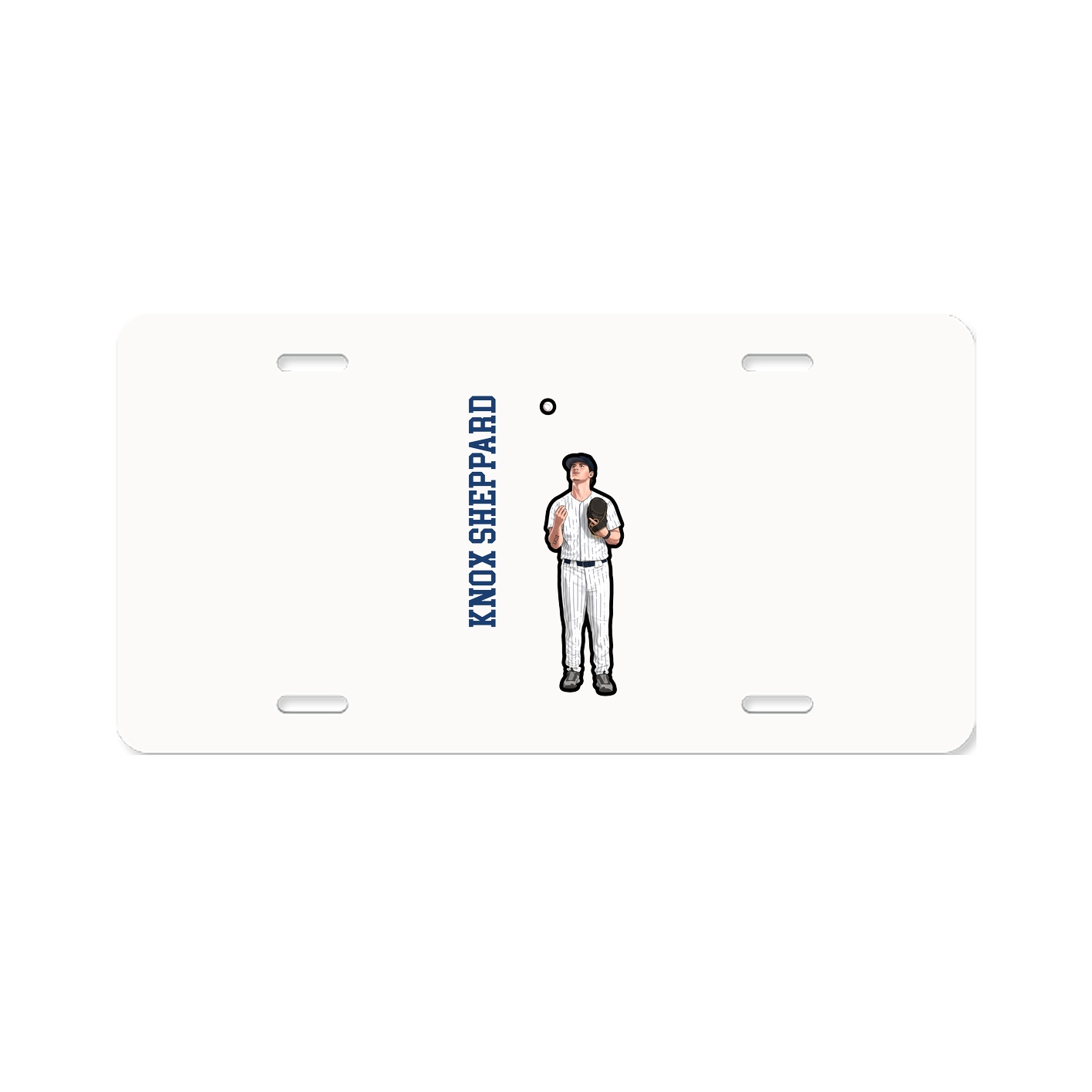 License Plate — Name Vertical in Classic