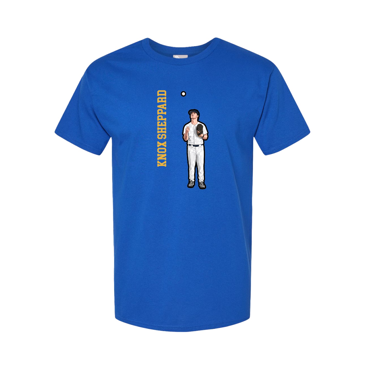 Youth Tee — Name Vertical in Royal