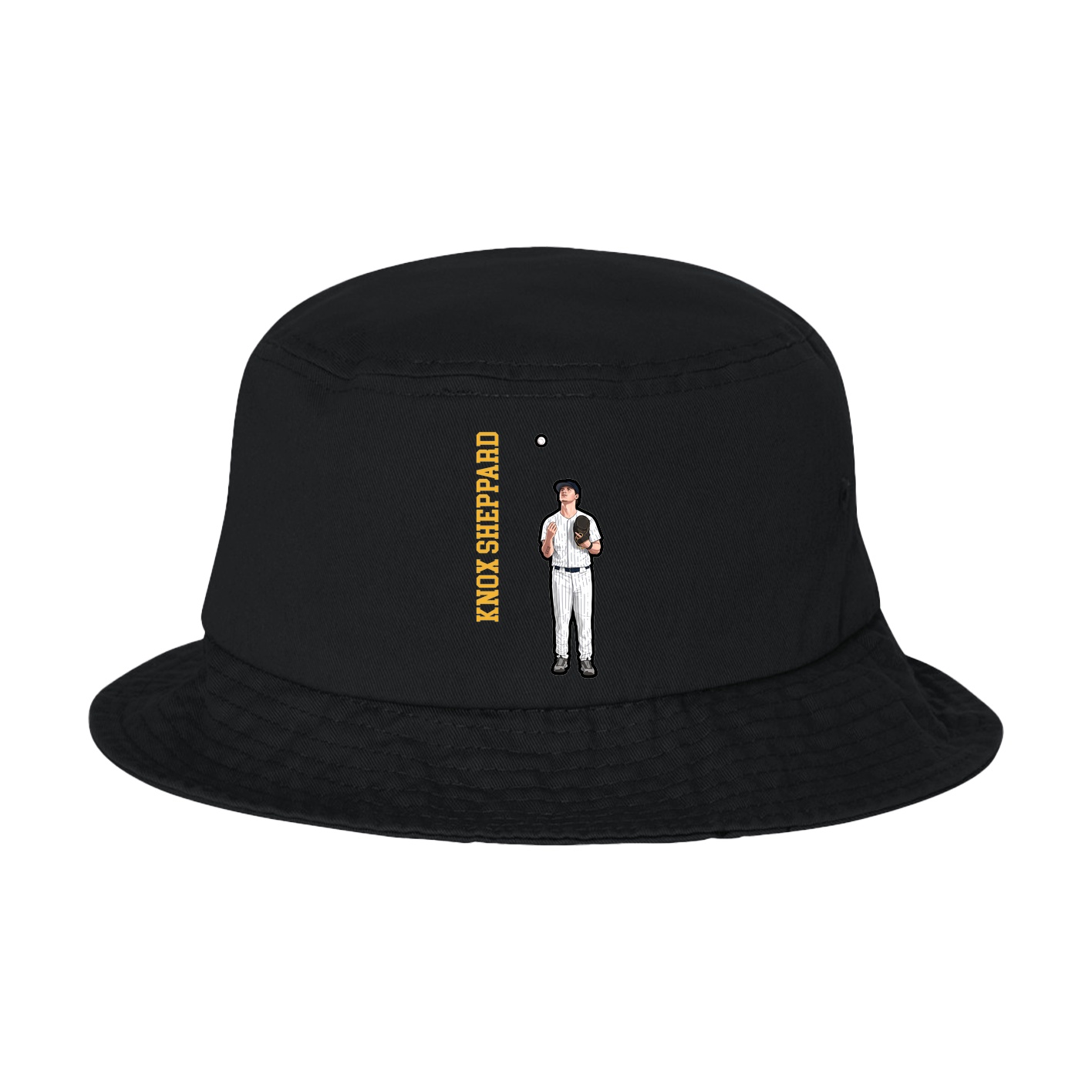 Bucket Cap — Name Vertical in Black