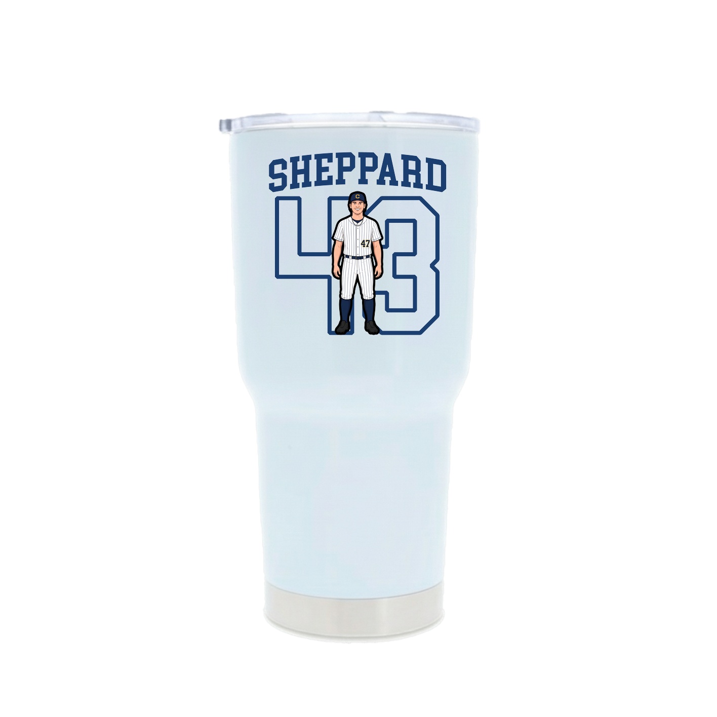 30oz Stainless Steel Tumbler — Shirsey in White