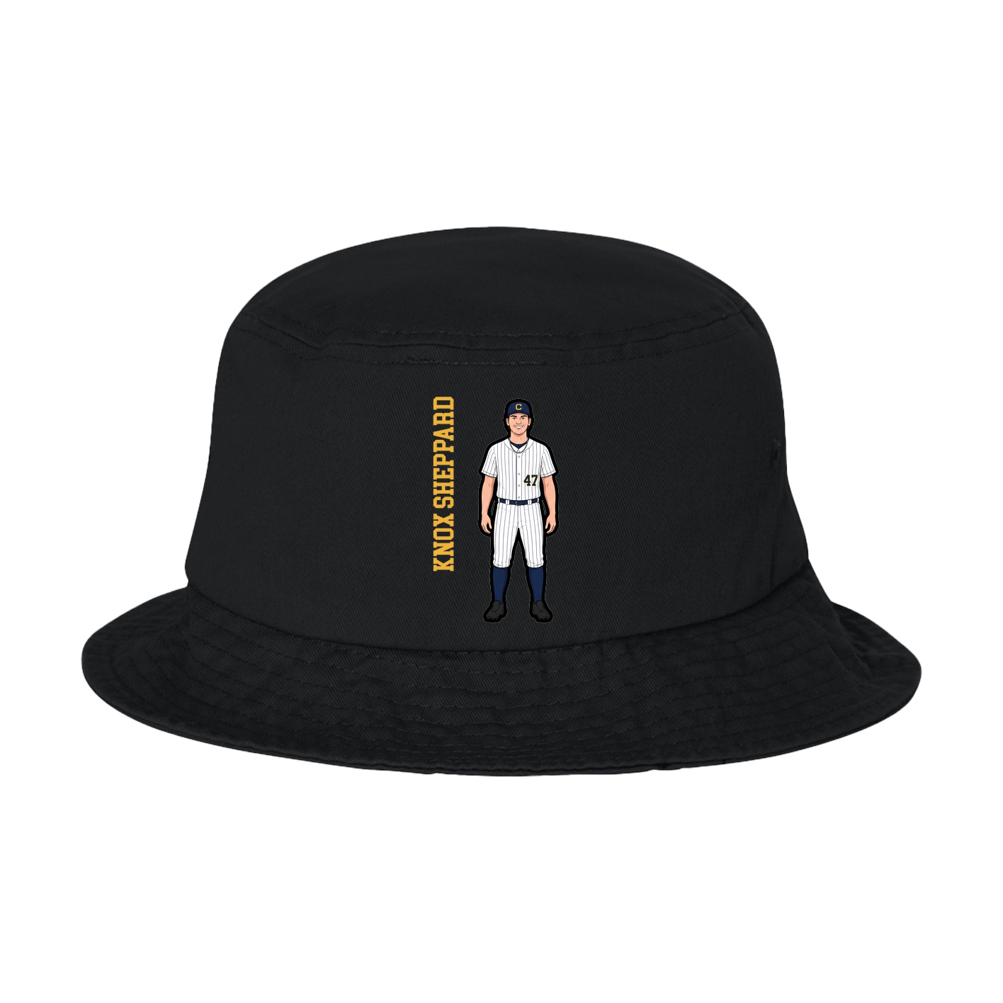 Bucket Cap — Name Vertical in Black