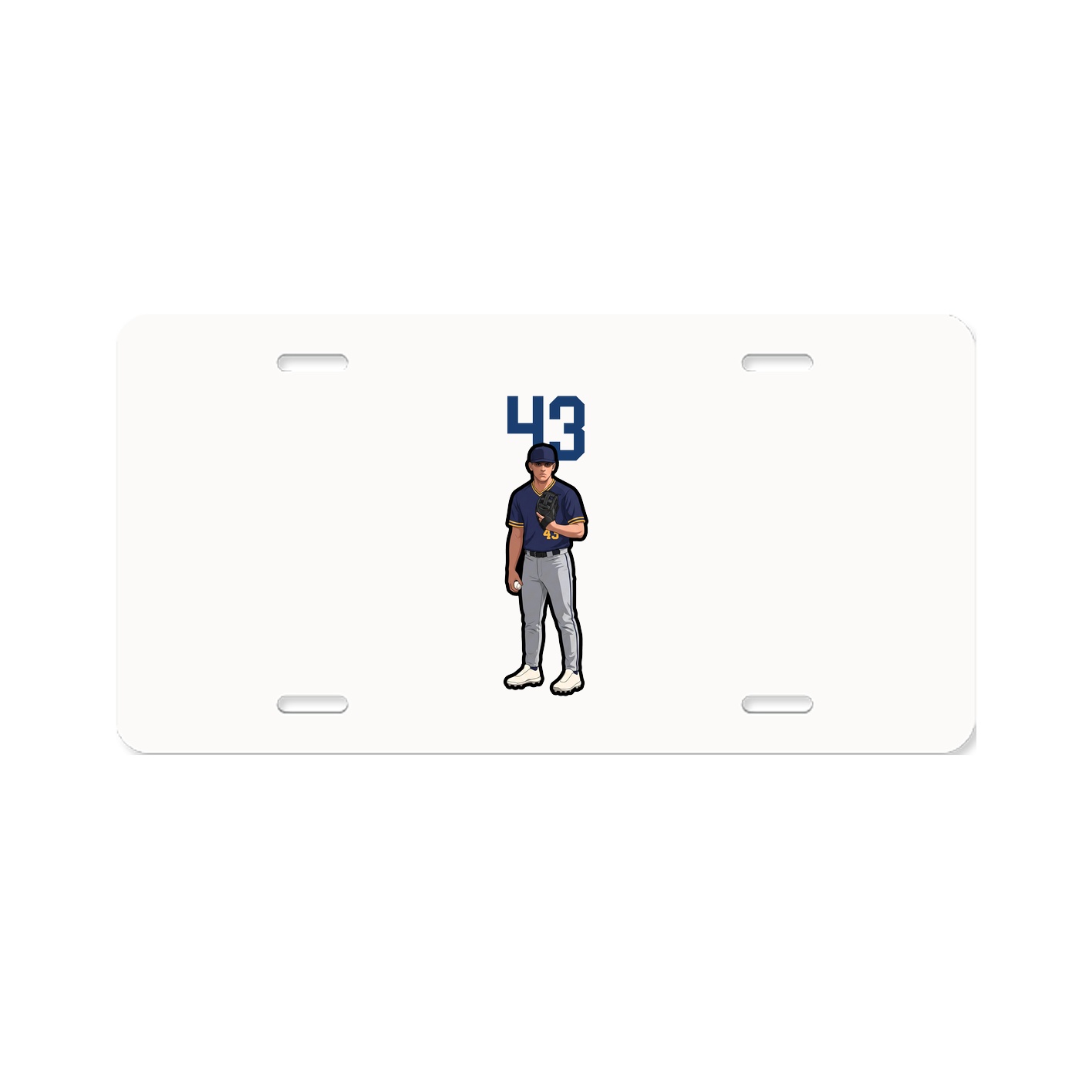 License Plate — Number Top in Classic