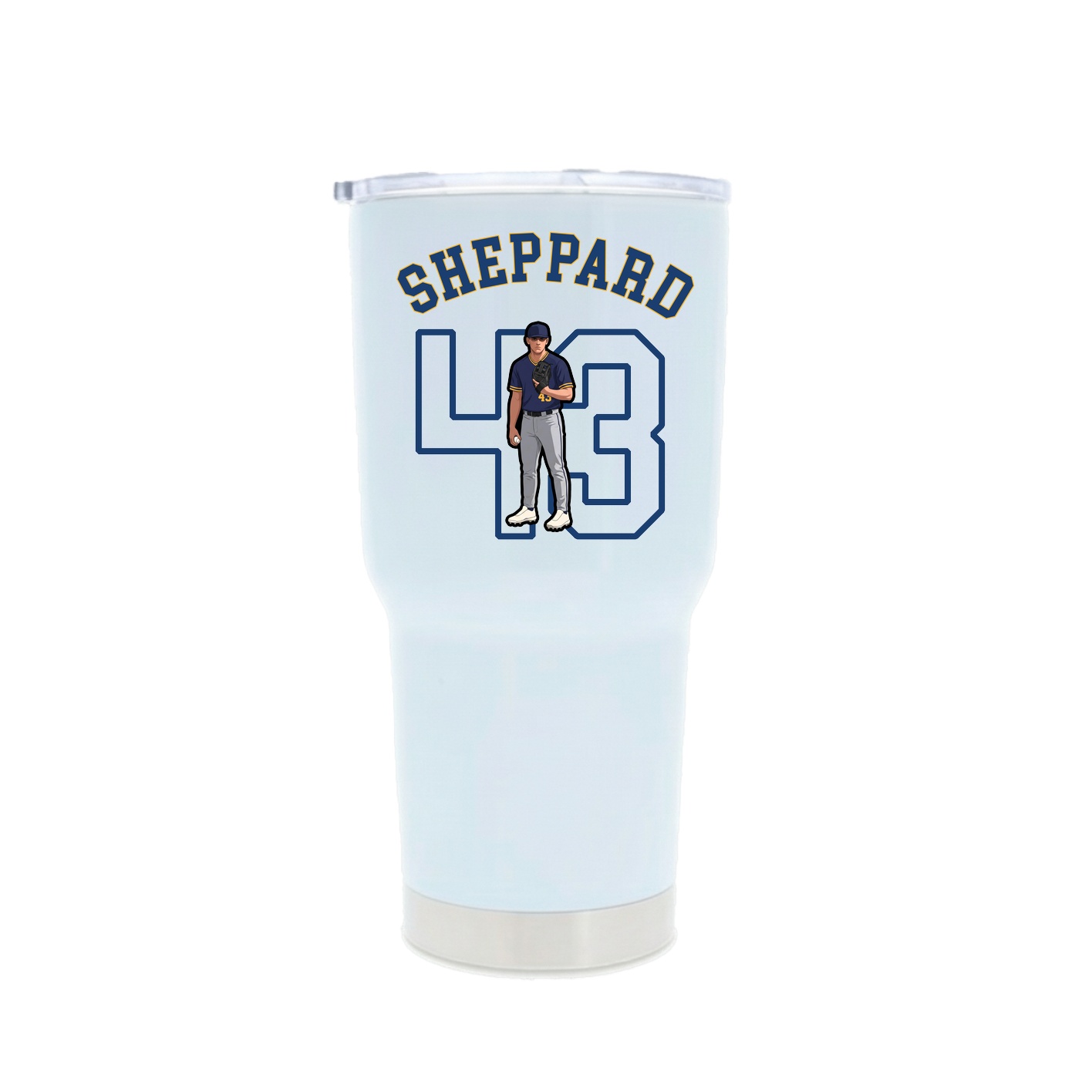 30oz Stainless Steel Tumbler — Shirsey Arch in White
