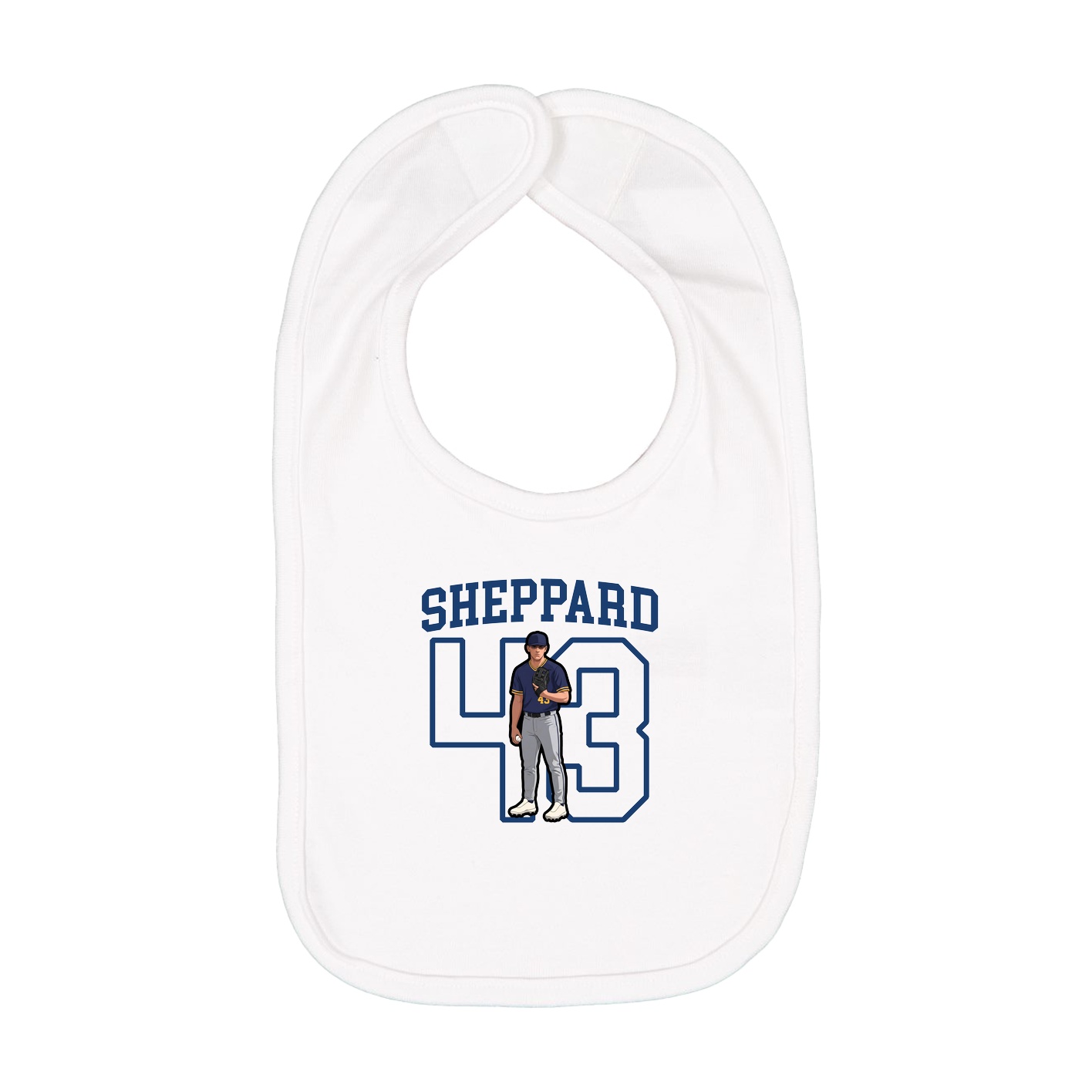 Infant Bib — Shirsey in White