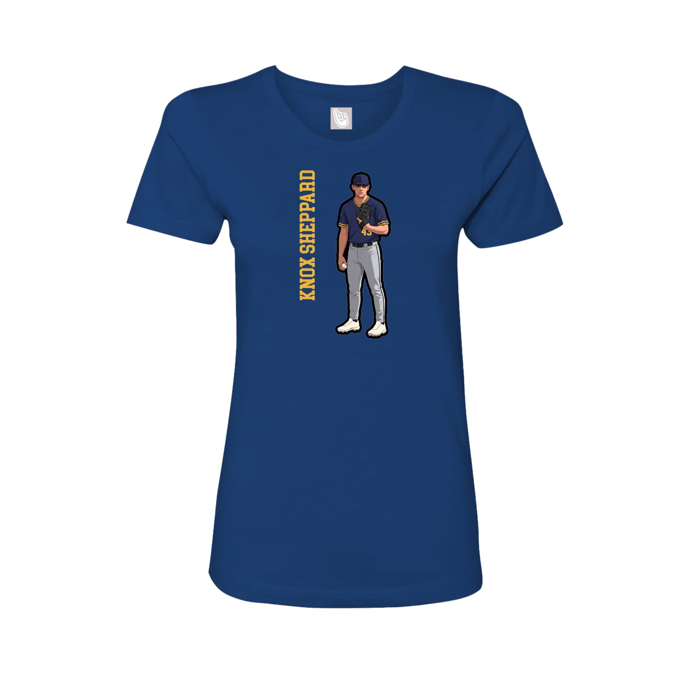 Womens Tee — Name Vertical in Royal