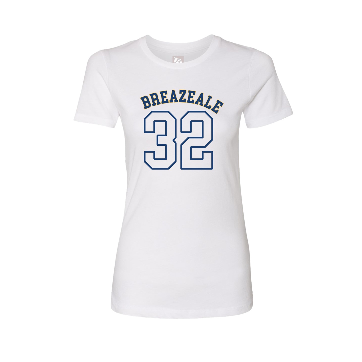 Fitted Women's Tee — Shirsey Arch in White